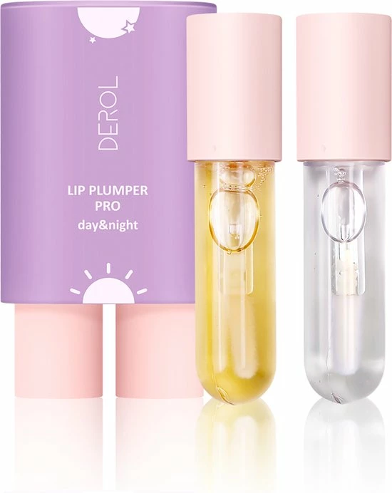 Derol Lip Plumper Dag En Nacht 2 Stuks - Lip Plumping - Lip Plumper - Lip Maximizer - Vollere Lippen - Lip Filler - Lip Gloss - Instant Effects Lip Plumper - 5.5ml 1 Derol Lip Plumper Dag En Nacht 2 Stuks - Lip Plumping - Lip Plumper - Lip Maximizer - Vollere Lippen - Lip Filler - Lip Gloss - Instant Effects Lip Plumper - 5.5ml