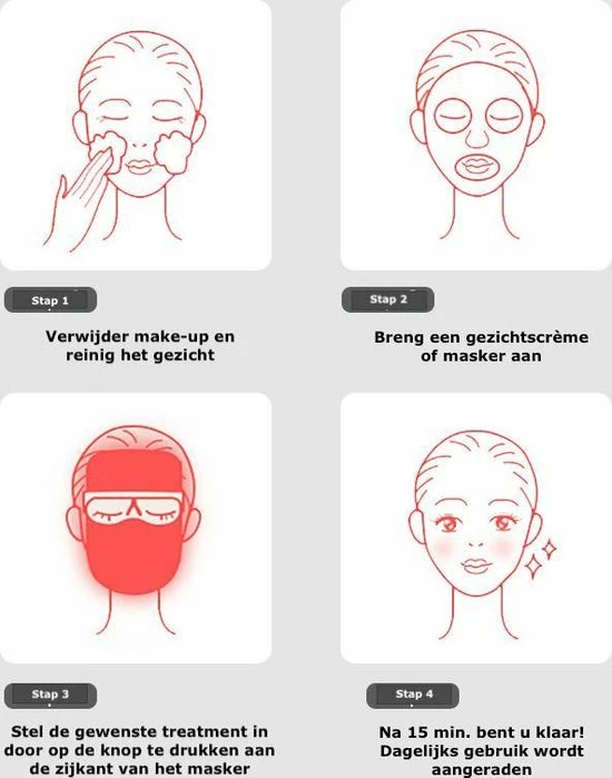 Top Goods Lichtgewicht LED Masker | 7 Kleuren | Huidverjonging | Vette Onzuivere Huid En Acne Behandeling | Met Jade Roller & Comedonenlepel Set 12 Top Goods Lichtgewicht LED Masker | 7 Kleuren | Huidverjonging | Vette Onzuivere Huid En Acne Behandeling | Met Jade Roller & Comedonenlepel Set - Afbeelding 12