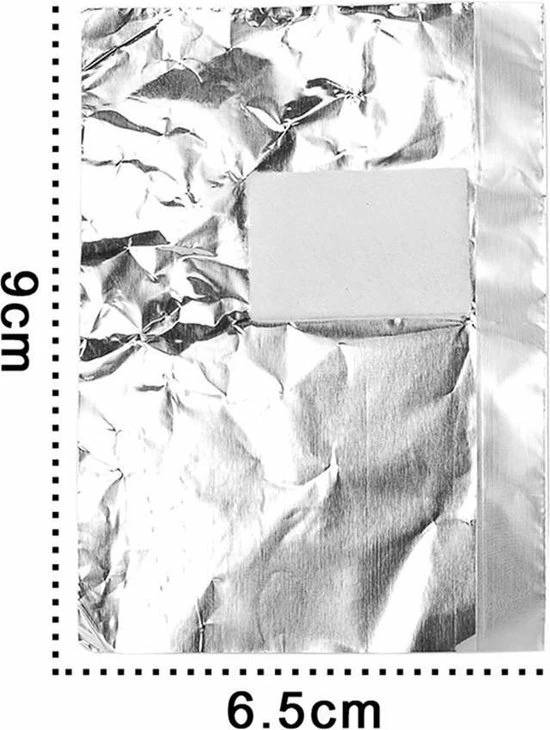 Merkloos Aluminium Nagellak Remover Wraps 100 Stuks. 2 Merkloos Aluminium Nagellak Remover Wraps 100 Stuks. - Afbeelding 2