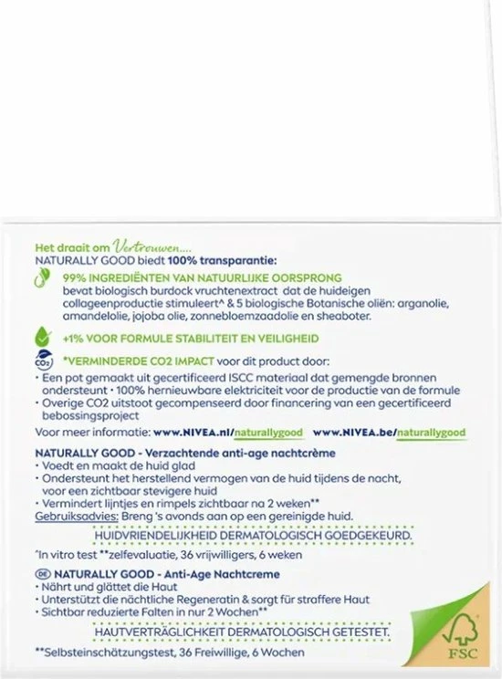 NIVEA Naturally Good Anti-Age Nachtcreme 5 NIVEA Naturally Good Anti-Age Nachtcreme - Afbeelding 5