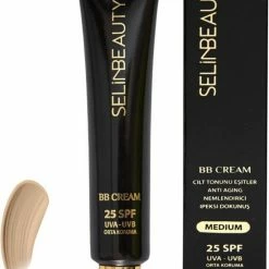 Selin Beauty BB Cream Medium SPF 25, Hydrateert, Egaliseert En Corrigeert, Vermindert Roodheid, Geeft Een Gelijkmatige Teint, Geeft Je Huid Direct Een Boost.