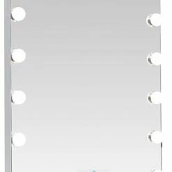 Bright Beauty Vanity Hollywood Make Up Spiegel Met Verlichting - H 58 X B 43 Cm - Zonder Rand - Drie Lichtstanden - Wit