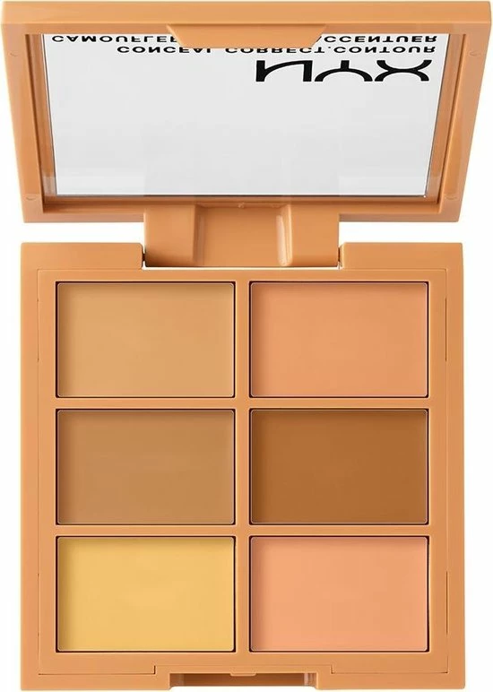 NYX PMU NYX Professional Makeup Conceal, Correct, Contour Palette - Light 3CP01 - Concealer Palet - 9 Gr 2 NYX PMU NYX Professional Makeup Conceal, Correct, Contour Palette - Light 3CP01 - Concealer Palet - 9 Gr - Afbeelding 2