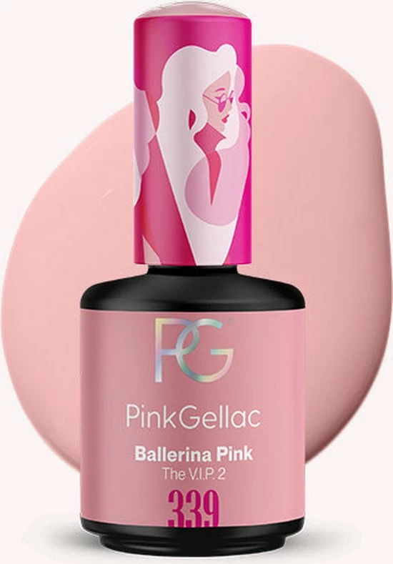 Pink Gellac | Ballerina Pink - Gellak - Vegan - Roze - Parel Finish - 15 Ml 1 Pink Gellac | Ballerina Pink - Gellak - Vegan - Roze - Parel Finish - 15 Ml