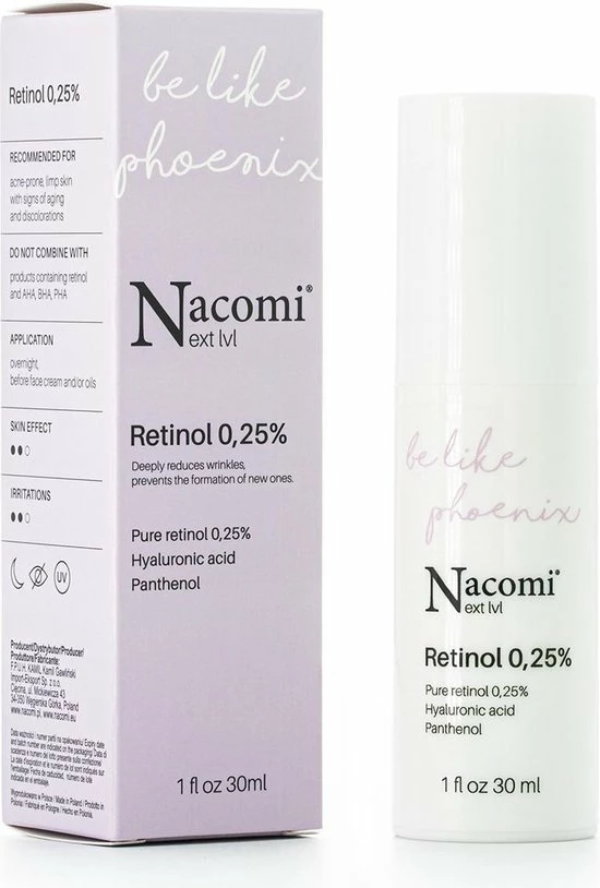 Nacomi Be Like Phoenix Retinol Serum 0,25% 30ml. 1 Nacomi Be Like Phoenix Retinol Serum 0,25% 30ml.