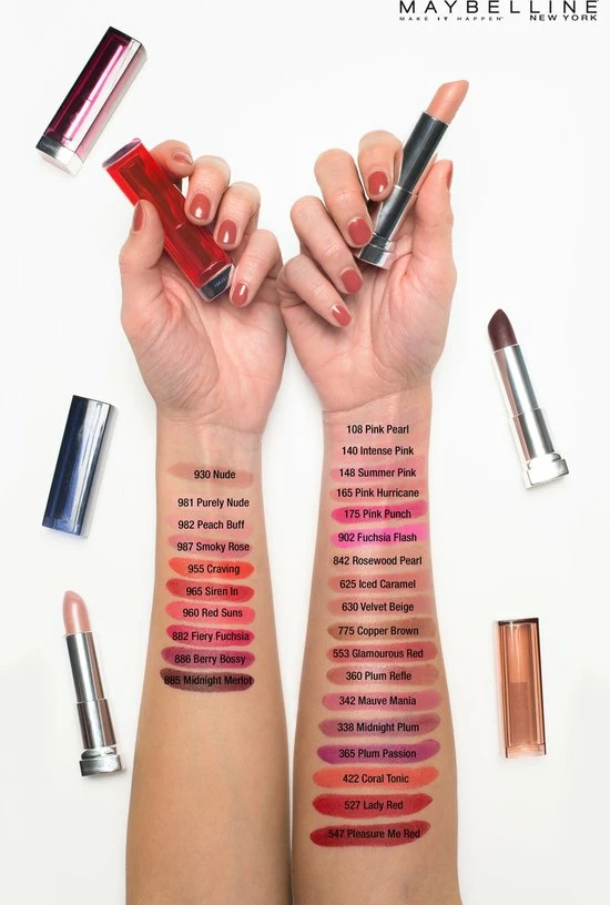 Maybelline Color Sensational - 547 Pleasure Me Red - Rood - Lippenstift 4 Maybelline Color Sensational - 547 Pleasure Me Red - Rood - Lippenstift - Afbeelding 4