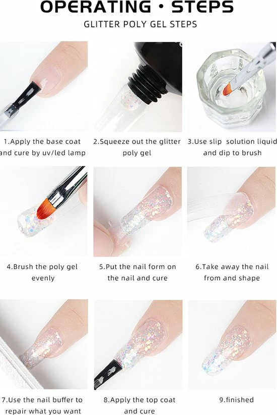 Elvi Polygel Starterskit - Complete Set Inc. USB UV/Led Mini Lamp-Nagelverlenging- Polygel 6 X 15g Perfecte Kleuren Roze - Polyacryl UV Nagellak-Quick Extension Temperature Color Changing UV Gel Pink 11 Elvi Polygel Starterskit - Complete Set Inc. USB UV/Led Mini Lamp-Nagelverlenging- Polygel 6 X 15g Perfecte Kleuren Roze - Polyacryl UV Nagellak-Quick Extension Temperature Color Changing UV Gel Pink - Afbeelding 11